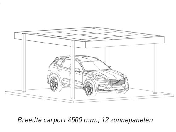 Carport met zonnepanelen