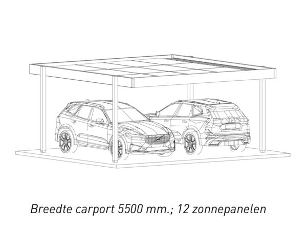 Carport met zonnepanelen