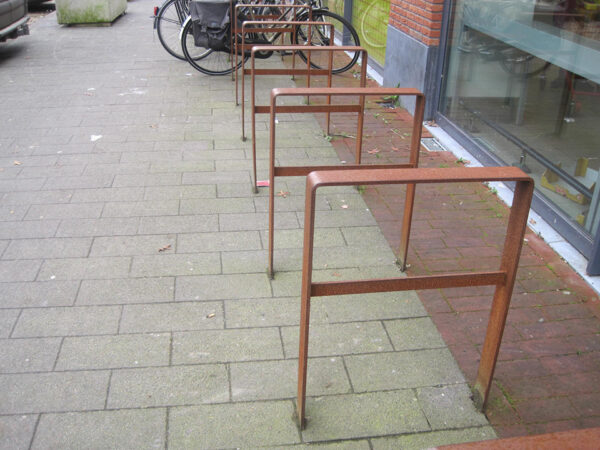 Fietsaanleunbeugel Corten staal