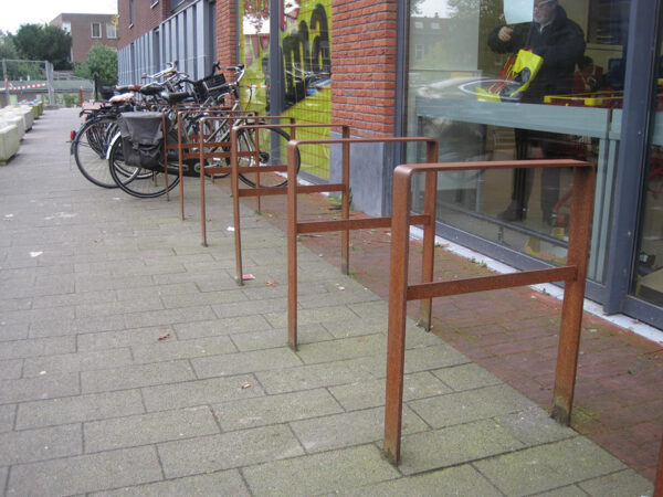 Fietsaanleunbeugel Corten staal