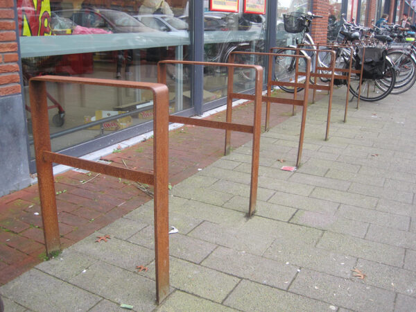 Fietsaanleunbeugel Corten staal