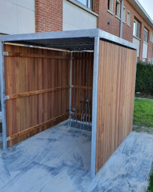 Fietsenstalling F-600 verzinkt hardhout