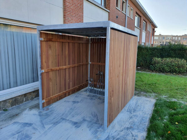 Fietsenstalling F-600 verzinkt hardhout