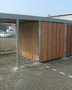 Fietsenstalling H-100/H-200 hardhout en glas