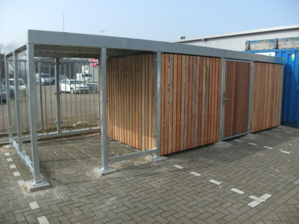 Fietsenstalling H-100/H-200 hardhout en glas