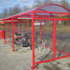 Fietsenstalling V400 rood gepoedercoat