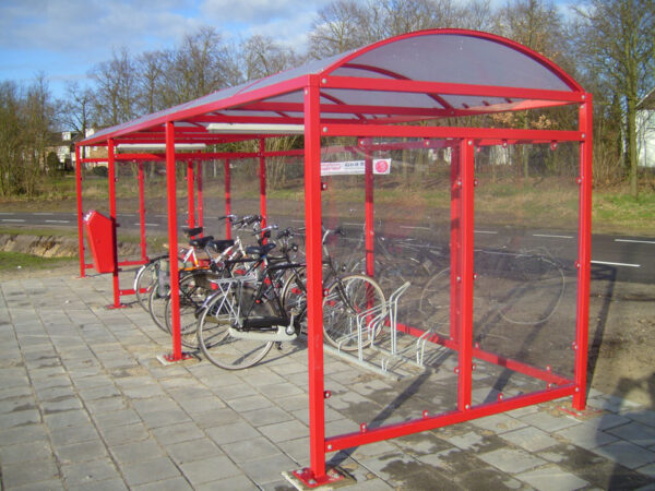 Fietsenstalling V400 rood gepoedercoat