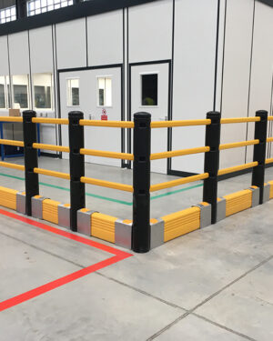 Kunststof aanrijdbeveiliging combi barrier