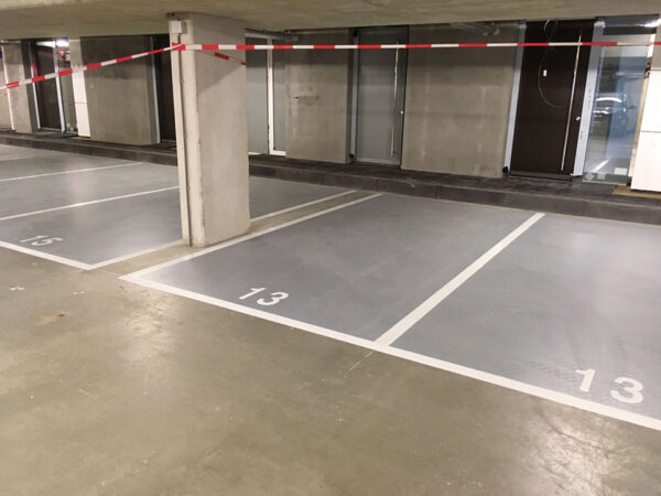 Markeringen parkeergarage cijfers