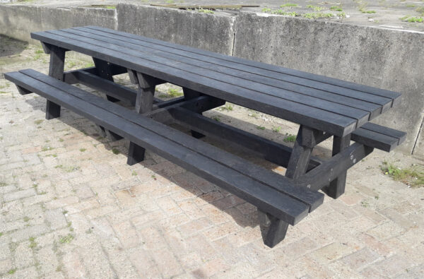 Picknicktafel Vlier 300 cm kleur zwart