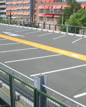 Wegmarkering lijnen parkeerterrein